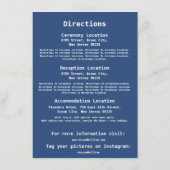 Carte D'accompagnement Nous faisons Urbaine Automne Mariage Directions (Dos)