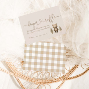 Carte D'accompagnement Nous Pouvons À Peine Attendre Le Raffle De L'Ours 