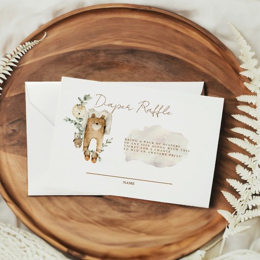 Carte D'accompagnement Nous Pouvons Attendre De Près Boho Diaper Raffin E