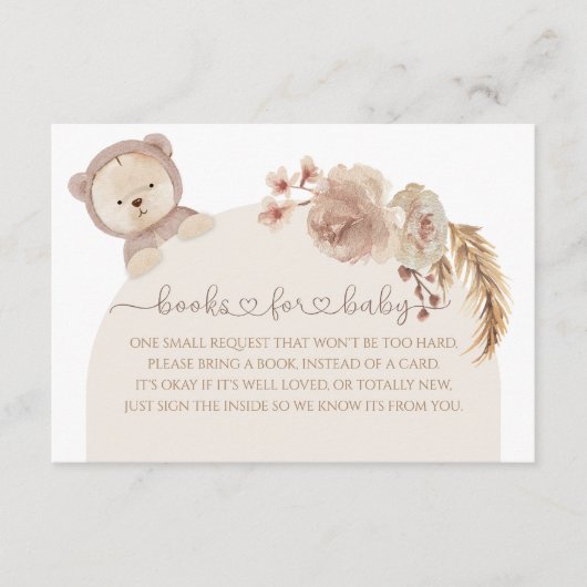 Carte D'accompagnement Nous pouvons attendre prématurément Boho Teddy Bea (Devant)