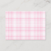 Carte D'accompagnement Nous pouvons attendre rose plaid tombole de couche (Dos)