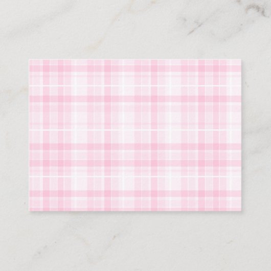 Carte D'accompagnement Nous pouvons attendre rose plaid tombole de couche (Dos)