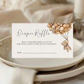 Carte D'accompagnement Nous Pouvons Attendre Teddy Billet Balloon Raffle