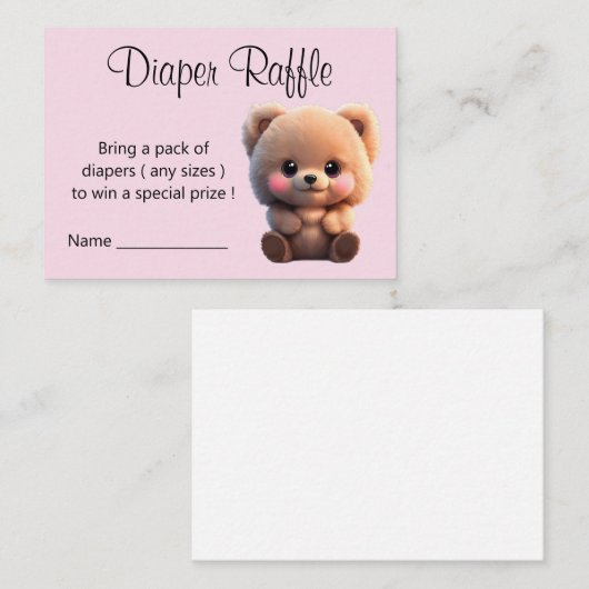 Carte D'accompagnement Nous pouvons Bearly Wait Baby shower ours en peluc (Devant / Derrière)