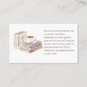 Carte D'accompagnement Nouveau chapitre Débuter Brunch Baby shower de fra (Dos)