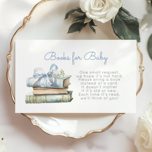 Carte D'accompagnement Nouveau chapitre Livres Blue Bow pour bébé fleur s