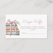 Carte D'accompagnement Nouveau chapitre Pink Bow Diaper billet de tombole (Devant)