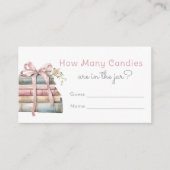 Carte D'accompagnement Nouveau chapitre Ruban rose Combien de bonbons jeu (Devant)