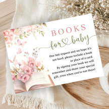 Nouveau livre de contes Baby Shower Fille Floral R