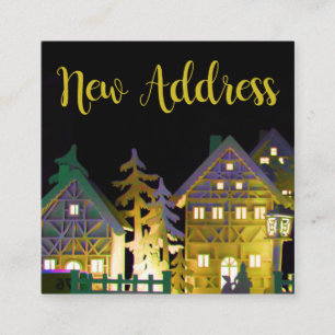 Carte D'accompagnement Nouvelle adresse Maisons de Noël illuminées