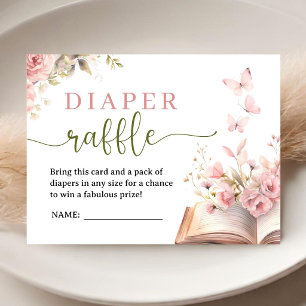 Carte D'accompagnement Nouvelle Histoire Baby Shower Fille Floral Rose