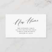 Carte D'accompagnement Nouvelle maison élégante typographie script simple (Devant)