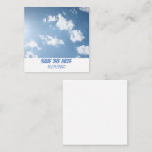 Carte D'accompagnement Nuage et ciel bleu clair SAUVER LA DATE (Devant / Derrière)