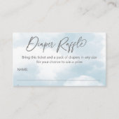 Carte D'accompagnement Nuage neuf baby showers gris nuages diaper tombole (Devant)