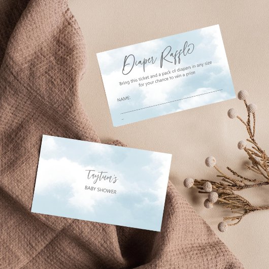 Carte D'accompagnement Nuage neuf baby showers gris nuages diaper tombole