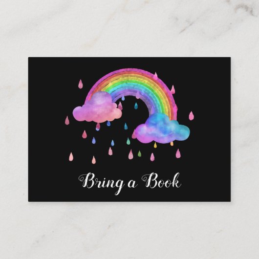 Carte D'accompagnement *~* Nuages Pluie gouttes Arcs-en-ciel Apportez un  (Dos)