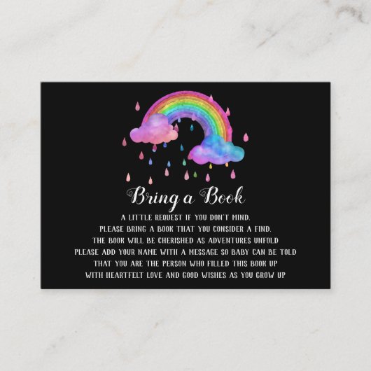Carte D'accompagnement *~* Nuages Pluie gouttes Arcs-en-ciel Apportez un  (Devant)