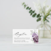 Carte D'accompagnement Nuances de pourpre Dusty Blooms Réception de maria (Debout devant)
