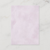 Carte D'accompagnement Nuances de pourpre Dusty fleurit Réception fleurie (Dos)