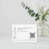 Carte D'accompagnement Numérisation minimale de code QR moderne | Détails (Debout devant)