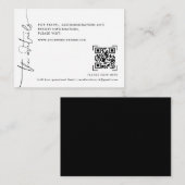 Carte D'accompagnement Numérisation minimale de code QR moderne | Détails (Devant / Derrière)