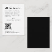 Carte D'accompagnement Numérisation minimale de code QR moderne | Détails (Devant / Derrière)
