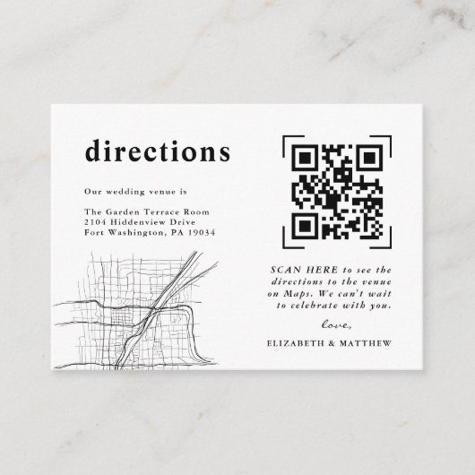 Carte D'accompagnement Numérisation minimale de code QR moderne | Instruc (Devant)