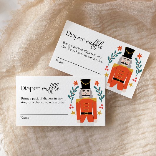 Carte D'accompagnement Nutcracker Baby shower de Noël Déchets Raffin