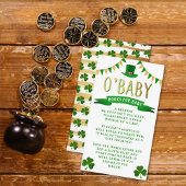 Carte D'accompagnement O'Baby St. Patrick's Day Baby shower Demande de ré