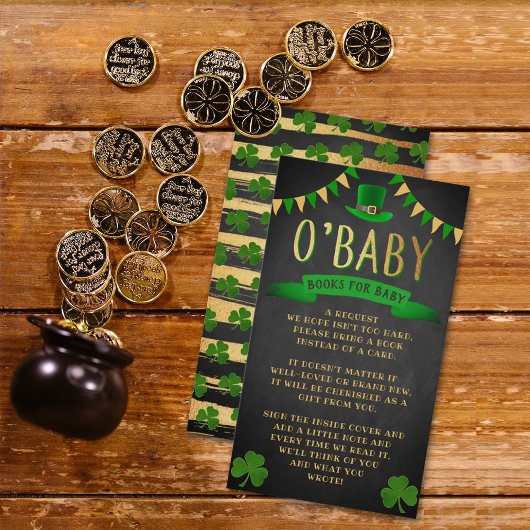 Carte D'accompagnement O'Baby St. Patrick's Day Baby shower Demande de ré