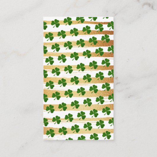 Carte D'accompagnement O'Baby St. Patrick's Day Baby shower Demande de ré (Dos)