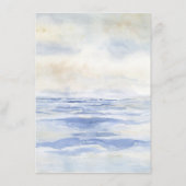 Carte D'accompagnement Ocean Beach Coastal Bird Blue and White Détails (Dos)