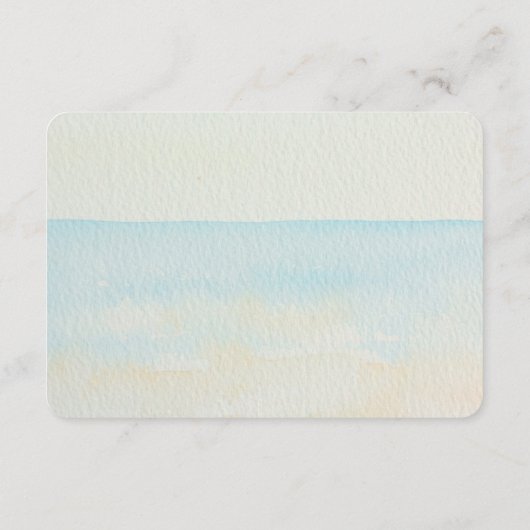 Carte D'accompagnement Ocean Beach Shells Wedding RSVP (Dos)