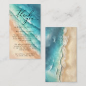 Carte D'accompagnement Ocean Beach Summer Party Merci (Devant / Derrière)