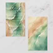 Carte D'accompagnement Ocean Beach Summer Party Merci ensoleillé (Devant / Derrière)