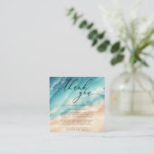 Carte D'accompagnement Ocean Beach Summer Party Merci Mini (Debout devant)