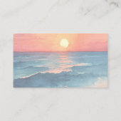 Carte D'accompagnement Ocean moderne Sunset Beach Mariage Couleur Code ro (Dos)