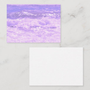 Carte D'accompagnement Ocean Sea Beach Purple Waves Water Foam