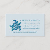 Carte D'accompagnement Ocean Sea Turtle, Sea Blue Beach Wedding Website (Devant)