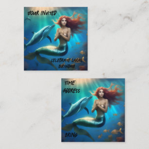 Carte D'accompagnement "Ocean's Dance : A Mermaid and Dolphins' Journey"
