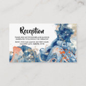 Carte D'accompagnement Octopus océan créatures marine bleu orange mer (Devant)