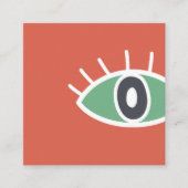 Carte D'accompagnement Oeil d'art moderne dans design bleu rouge vert (Devant)