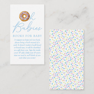 Carte D'accompagnement Oh Babies Donut Saupoudrer Baby shower Demande de 