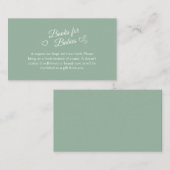 Carte D'accompagnement Oh Babies Sage Green Twin Shower Books for Babies (Devant / Derrière)