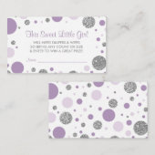 Carte D'accompagnement Oh Baby Girl, Billet de rabat, Parties scintillant (Devant / Derrière)