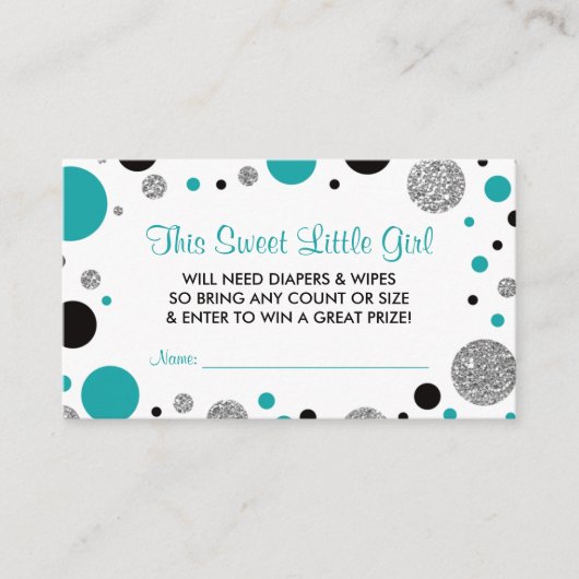 Carte D'accompagnement Oh Baby Girl, Billet de rabat, Parties scintillant (Devant)