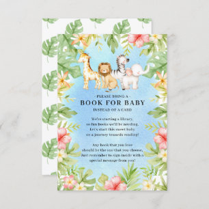 Carte D'accompagnement Oh Baby Jungle Baby shower Book for Baby Enclosur