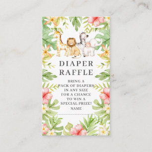 Carte D'accompagnement Oh Baby Jungle Baby shower Déchets Raffle