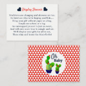Carte D'accompagnement Oh Baby Succulent Cactus Cute Shoe Display (Devant / Derrière)