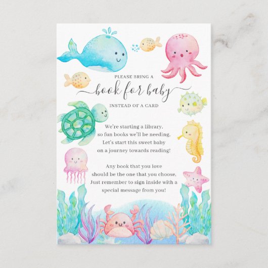 Carte D'accompagnement Oh Baby Under the Sea Book for Baby (Devant)